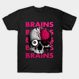 Brain Skull Pink T-Shirt